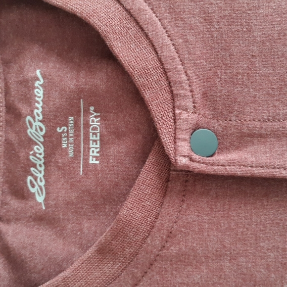 NWT Eddie Bauer Small Adventurer Henley Seawool Short Sleeve Shirt - Picture 4 of 16